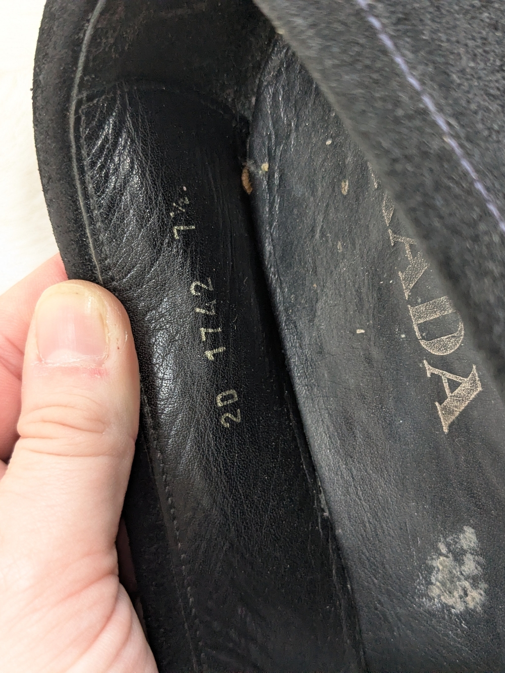 Prada Men’s Black Suede Penny Loafers - Picture 11 of 14